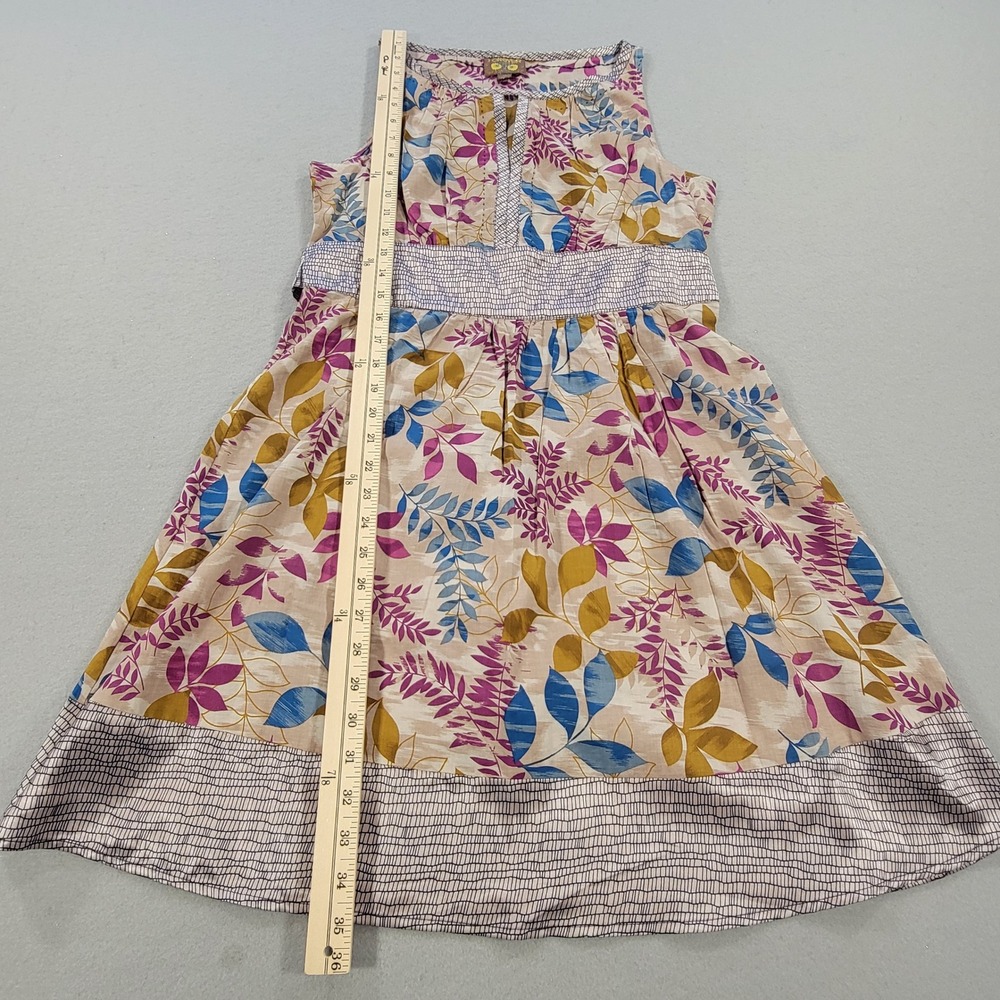 Forever 21‎ Floral Sleeveless Fit Flare Dress Tie Back Waist Boho Mini Size M - Picture 9 of 11